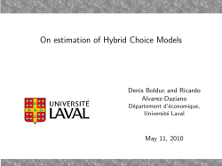On estimation of Hybrid Choice Models