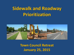 Sidewalk Prioritization