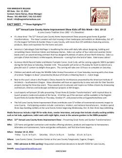 Fact Sheet - Eugene Home Show