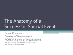 The Anatomy of a Successful Special Event