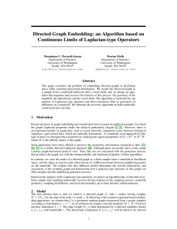 Directed Graph Embedding: an Algorithm based on Continuous
