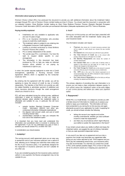 Information about paying by Instalments Premium Choice