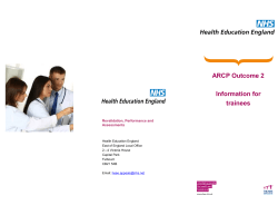 ARCP Outcome 2 Information for trainees