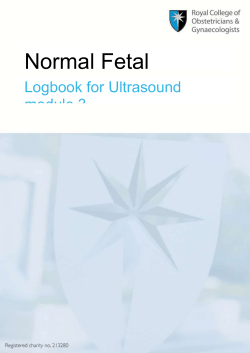 Logbook, intermediate ultrasound of normal fetal anatomy
