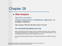 Risk Management &ndash; Chapter 28
