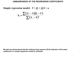 (OLS) estimator of the slope coefficient in a simple