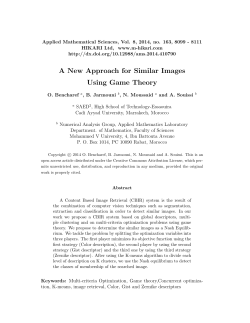 A New Approach for Similar Images Using Game Theory