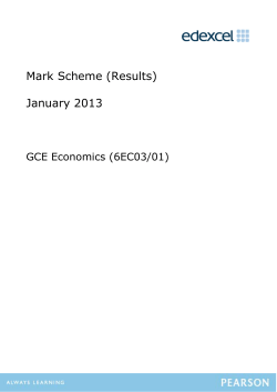 Mark scheme - Unit 3 (6EC03) - January 2013 - Edexcel