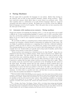 3 Turing Machines - School of Computer Science | The University of