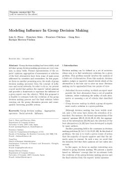 Modeling Influence In Group Decision Making - DMU