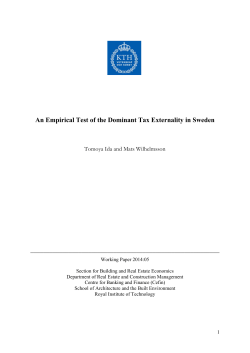 An Empirical Test of the Dominant Tax Externality in Sweden