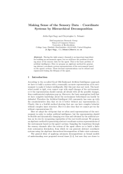Making Sense of the Sensory Data &ndash; Coordinate Systems by