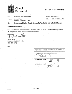 Determining Election Results Where a Tie Vote