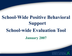 School-Wide Positive Behavioral Support School