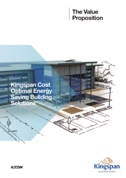 The Value Proposition Kingspan Cost Optimal Energy Saving