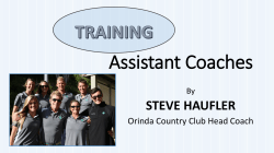 Training Assistant Coaches