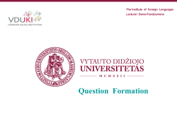 Asking questions (1)