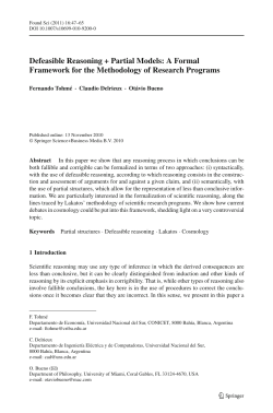 Defeasible Reasoning + Partial Models: A Formal Framework for the