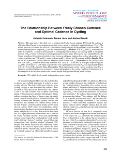 The Relationship Between Freely Chosen Cadence and Optimal
