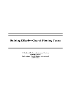 Building Effective Church Planting Teams