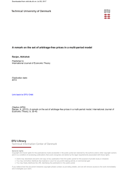 A remark on the set of arbitrage-free prices in a multi