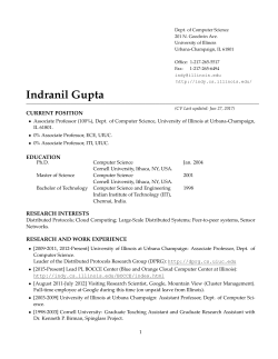 CV - Indranil Gupta - University of Illinois Urbana