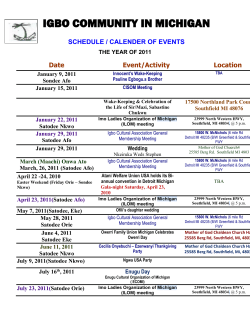 IGBO COMMUNITY IN MICHIGAN