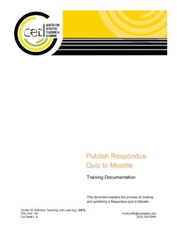 Publish Respondus Quiz to Moodle