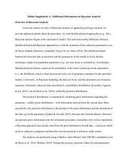 Online Supplement A: Additional Information on Bayesian Analysis
