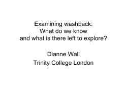 Examining washback: What do we know and what is there left to