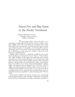 Forest Fire and Big Game in the Pacific Northwest