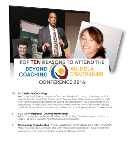 10. To Celebrate Coaching ! 9. Y ou get Professional Development