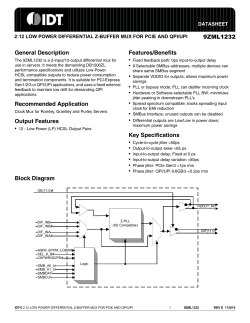 9ZML1232 General Description Recommended Application Output