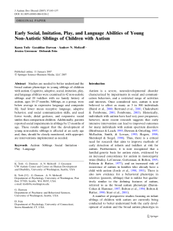 Early Social, Imitation, Play, and Language Abilities of Young Non