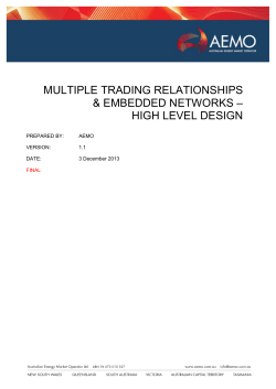 AEMO MTR high level design - Australian Energy Market Commission
