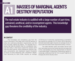 MASSES OF MARGINAL AGENTS DESTROY REPUTATION