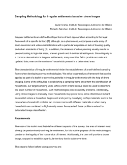 Sampling Methodology for irregular settlements based on drone