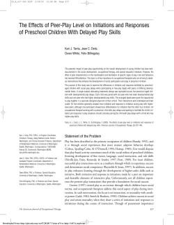 The Effects of Peer-Play Level on Initiations and Responses of