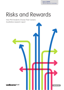 Risks and rewards: how PhD students choose their