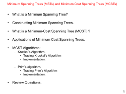 23 Minimum Spanning Trees