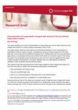 Characteristics of respondents charged with