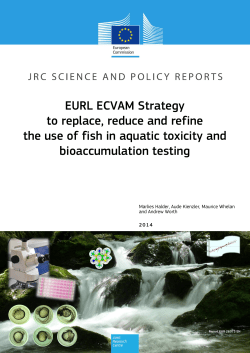 EURL ECVAM Strategy to replace, reduce and refine the use of fish