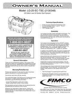 Fimco 5301479 Manual