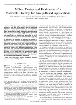 MOve - Distributed Protocols Research Group (DPRG)
