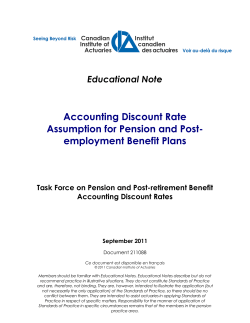 Accounting Discount Rate Assumption for Pension and Post