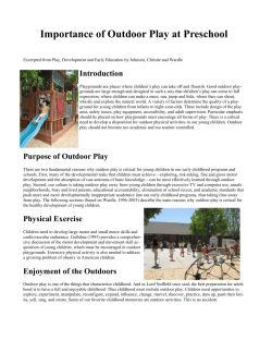 Importance of Outdoor Play at Preschool