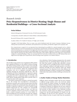 Price responsiveness in district heating: single houses and