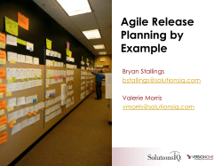 Agile Release Planning by Example .
