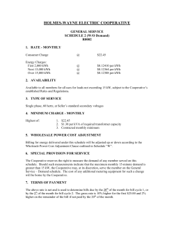 General Service without Demand Rates - Holmes