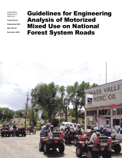 Guidelines for Engineering Analysis of Motorized Mixed Use on